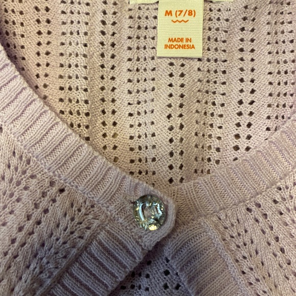 Cat and Jack Girl’s Light Purple Cardigan M(7/8) - Picture 2 of 3